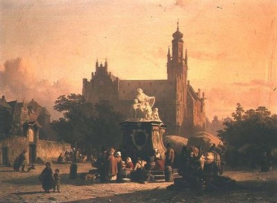 Una piazza cittadina da Cornelius Springer