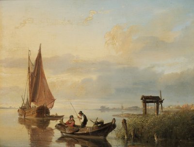 Pescherecci al tramonto da Cornelis Springer