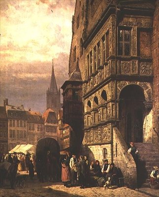 Municipio e mercato, Halberstadt da Cornelius Springer