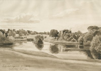 Betley Hall (disegno a seppia, ottobre 1820) da Cornelius Varley