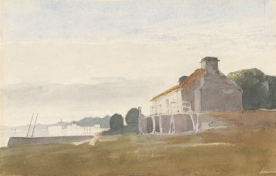 Cottage su una baia da Cornelius Varley