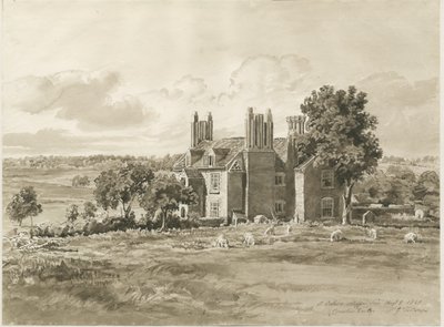 Oaken - Casa colonica: disegno a lavaggio di seppia da Cornelius Varley