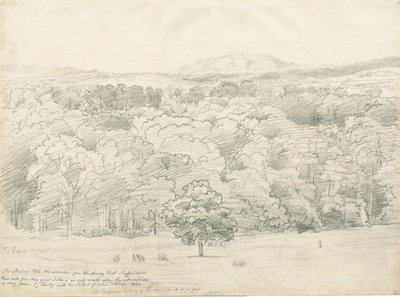 Wrottesley Hall - Veduta delle colline di Malvern da Cornelius Varley
