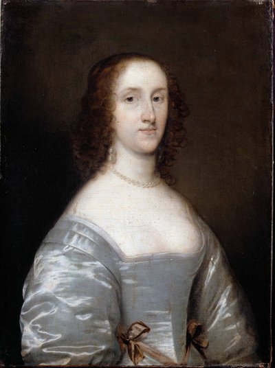 Ritratto di una signora in bianco da Cornelius the elder Johnson