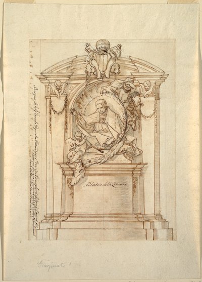 Disegno, Progetto per un monumento, 1750 ca. da Corrado Giaquinto