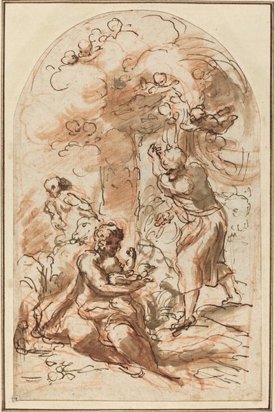 Studio per la "Madonna della Scodella" [recto] da Correggio