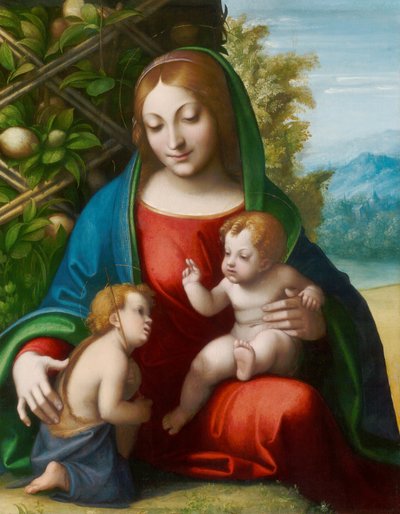 Vergine e Bambino con il giovane San Giovanni Battista, c.1515 da Correggio