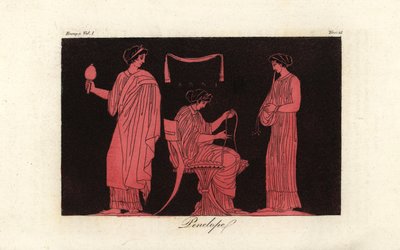 Una rappresentazione di Penelope, moglie di Ulisse, con le sue ancelle da Corsi Corsi