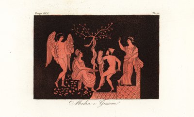 Raffigurazione di Medea e Giasone dalla mitologia greca da Corsi Corsi