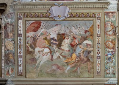 Scena di battaglia, dagli Atti di Goffredo di Buglione alla presa di Gerusalemme, 1589-94 circa (affresco) da Cosimo Daddi