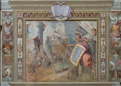 La cattura di Gerusalemme da parte di Goffredo di Bouillon, 1589-94 circa (affresco) da Cosimo Daddi