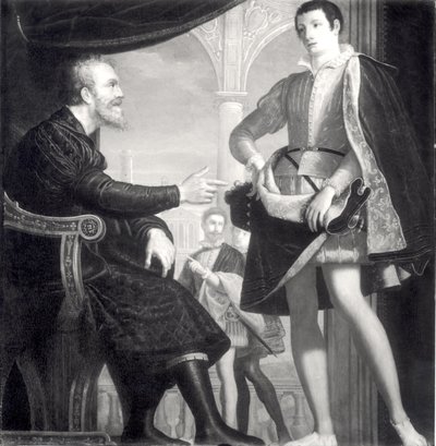 Michelangelo (1475-1564) e Francesco I (1541-87) de Medici da Cosimo Gamberucci or Gambaruccio