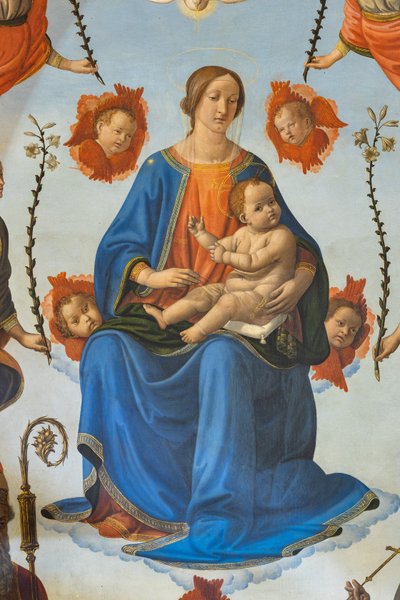 Madonna con Bambino in gloria, Sant