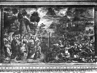 Il Passaggio del Mar Rosso, dalla Cappella Sistina da Cosimo Rosselli