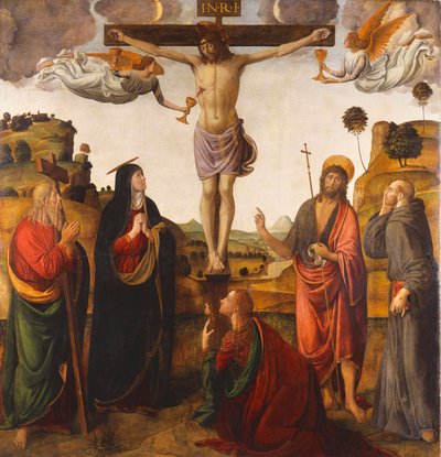 La Crocifissione con la Madonna, i Santi Giovanni Battista, Maria Maddalena, Andrea e Francesco, 1503 da Cosimo Rosselli