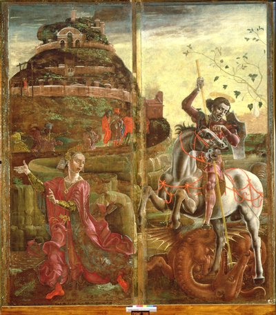 San Giorgio e il Drago, da un polittico, 1469 da Cosimo Tura