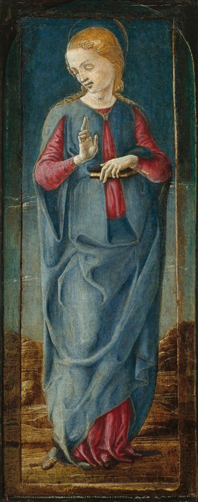 La Vergine Annunciata (dettaglio), c. 1470-1480 da Cosmè Tura