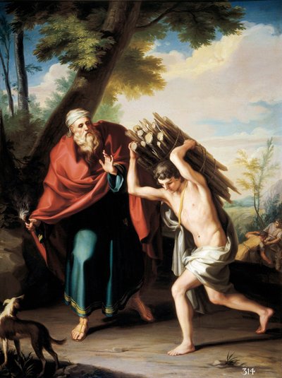 Il sacrificio di Isacco. Dipinto di Cosme Acuña Troncoso (1759-?) , c. 1781 da Cosme Acuña Troncoso