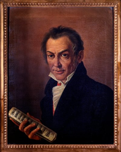 Ritratto di Nicola Antonio Zingarelli, compositore e organista italiano. c. 1800 da Costanzo Angelini