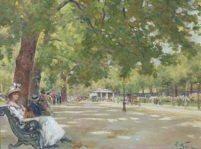 Figure Eleganti, Rotten Row, Hyde Park, Londra da Count Girolamo Pieri Nerli