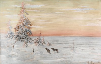 Paesaggio invernale con lupi da Count Vladimir Leonidovich Muravyov