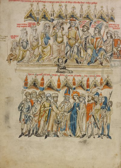 Famiglia di Berthold IV di Merania. Il matrimonio di Edvige e Enrico, 1353 da Court workshop of Duke Ludwig I