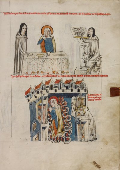 Edvige che Ascolta una Lettura; Edvige che Prega da Court workshop of Duke Ludwig I of Liegnitz and Brieg