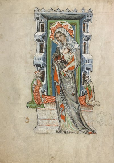 Santa Edvige di Slesia con il duca Ludovico I di Liegnitz e Brieg e la duchessa Agnese da Court workshop of Duke Ludwig I of Liegnitz and Brieg