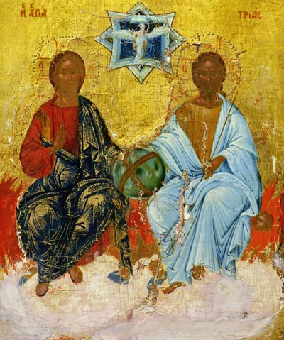 Icona della Santissima Trinità da Cretan School
