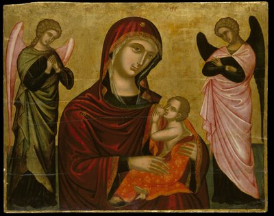 Icona della Vergine Lactans con due angeli da Cretan School