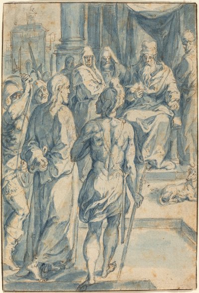 Cristo davanti a Caifa da Crispen van den Broecke