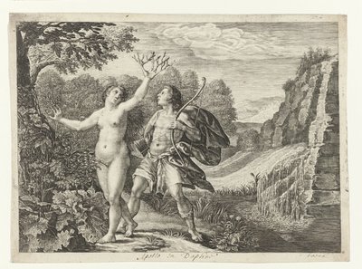 Apollo insegue Dafne da Crispijn van de Passe (I)