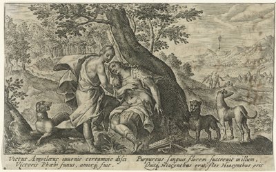 Apollo e Giacinto (Metamorfosen van Ovidius) da Crispijn van de Passe (I)