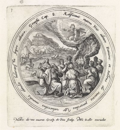 Il sacrificio di Noè da Crispijn van de Passe (I)