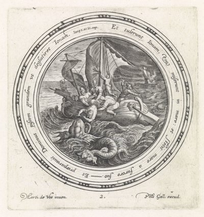 Giona gettato in mare dai marinai da Crispijn van de Passe (I)