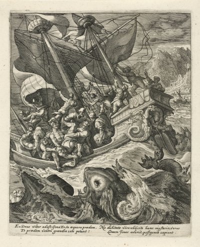 Giona gettato in mare dai marinai da Crispijn van de Passe (I)
