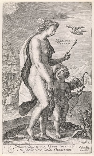 Mezzogiorno (Meridies Veneris, serie De vier tijden van het etmaal) da Crispijn van de Passe (I)