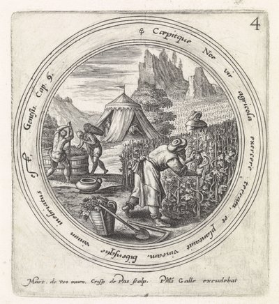 Noè pianta una vigna da Crispijn van de Passe (I)