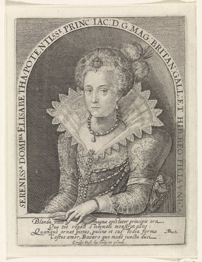 Ritratto di Elisabetta Stuart, regina di Boemia da Crispijn van de Passe (I)