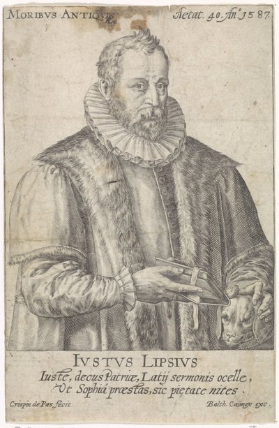 Ritratto di Justus Lipsius da Crispijn van de Passe (I)