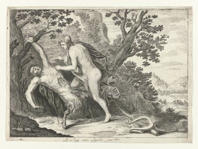 Apollo scuoia Marsia da Crispijn van de Passe (II) (attributed to)