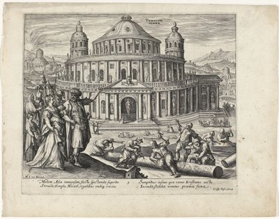 Tempio di Diana a Efeso (Le sette meraviglie del mondo) da Crispijn van de Passe (II) (attributed to)