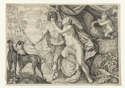 Venere e Adone da Crispijn van de Passe (II) (attributed to)