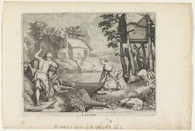 Leto (Latona) trasforma i Lici in rane da Crispijn van de Passe (II)