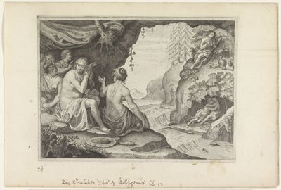 Polifemo e Aci amano Galatea da Crispijn van de Passe (II)