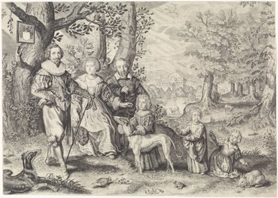 Ritratto di Guy Michel Lejay e la sua famiglia da Crispijn van de Passe (II)