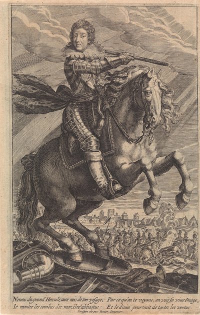Ritratto di Luigi XIII a cavallo da Crispijn van de Passe (II)