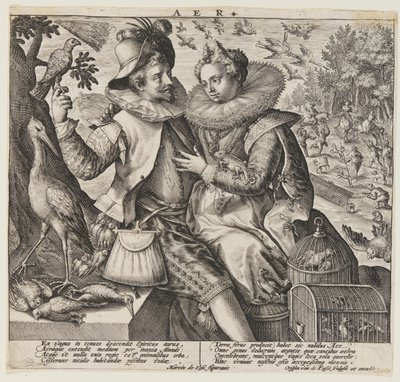 Aer (Aria), da Gli elementi da Crispijn van de Passe I