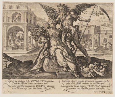 Felicitas et Opulentie Typus, dal Tempo con virtù e vizi da Crispijn van de Passe I