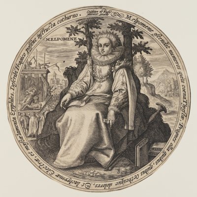 Melpomene, da Le Muse da Crispijn van de Passe I